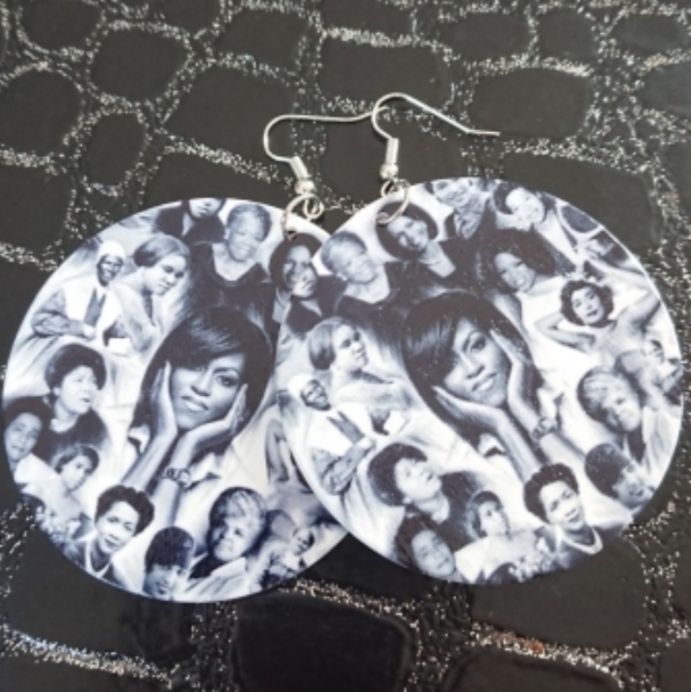 💎NEW Afro Women of History Urban Wooden Earrings
